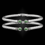 208 Peridot Caerleon two Belle Forme Cuff Bracelet