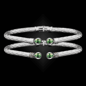 208 Peridot Caerleon two Belle Forme Cuff Bracelet