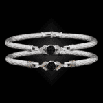 303 Black & White Diamond Caerleon two Natura Bangle Bracelet