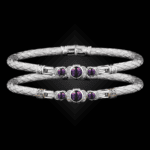 307 Amethyst Caerleon two La Madre Bangle Bracelet