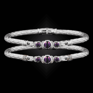 307 Amethyst Caerleon two La Madre Bangle Bracelet