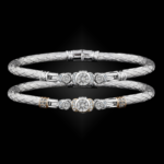 307 Diamond Caerleon two La Madre Bangle Bracelet