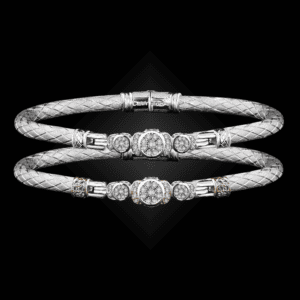 307 Diamond Caerleon two La Madre Bangle Bracelet