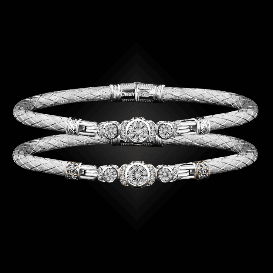 307 Diamond Caerleon two La Madre Bangle Bracelet