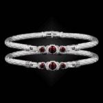 307 Garnet Caerleon two La Madre Bangle Bracelet
