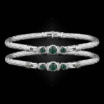 307 Onyx Green Caerleon two La Madre Bangle Bracelet