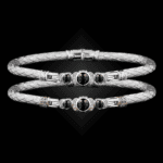 307 Lab Alexandrite Caerleon two La Madre Bangle Bracelet