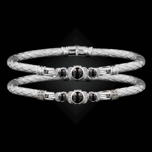 307 Lab Alexandrite Caerleon two La Madre Bangle Bracelet