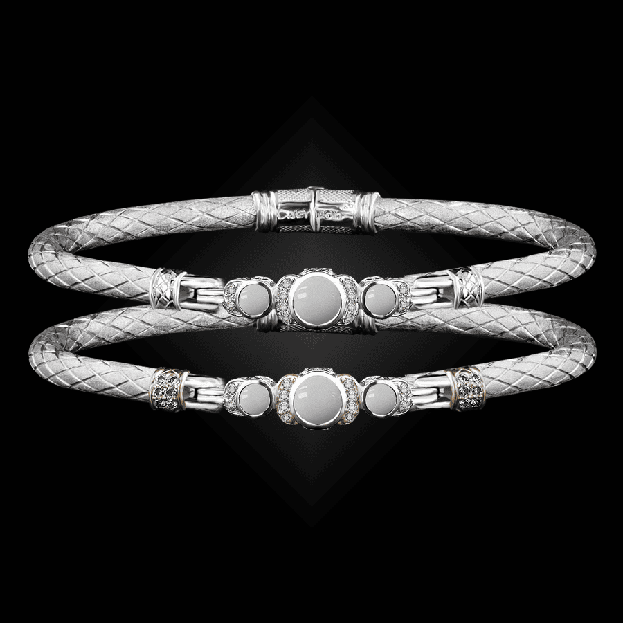 307 Mother of Pearl Caerleon two La Madre Bangle Bracelet