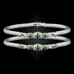 307 Peridot Caerleon two La Madre Bangle Bracelet