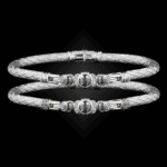 307 White Topaz Caerleon two La Madre Bangle Bracelet