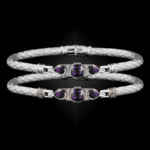 308 Amethyst Caerleon two Belle Forme Bangle Bracelet