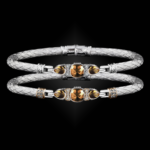 308 Citrine Caerleon two Belle Forme Bangle Bracelet
