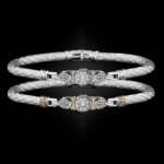 308 Diamond Caerleon two Belle Forme Bangle Bracelet