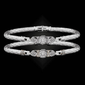 308 Diamond Caerleon two Belle Forme Bangle Bracelet