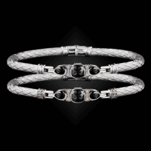 308 Lab Alexandrite Caerleon two Belle Forme Bangle Bracelet