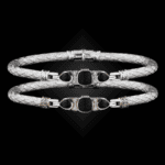 308 Onyx Black Caerleon two Belle Forme Bangle Bracelet