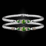 308 Peridot Caerleon two Belle Forme Bangle Bracelet