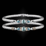 308 Sky Topaz Caerleon two Belle Forme Bangle Bracelet