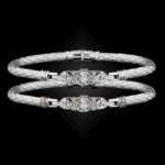 358 Solitaire Diamond Caerleon two Belle Forme Bangle Bracelet