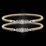 308 Diamond Milanese Vermeil Belle Forme Bangle Bracelet