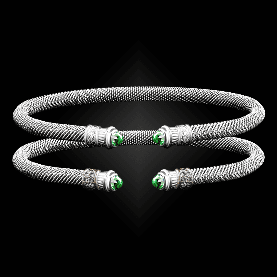 201 Peridot Milanese Mesh Elegante Cuff Bracelet Builder