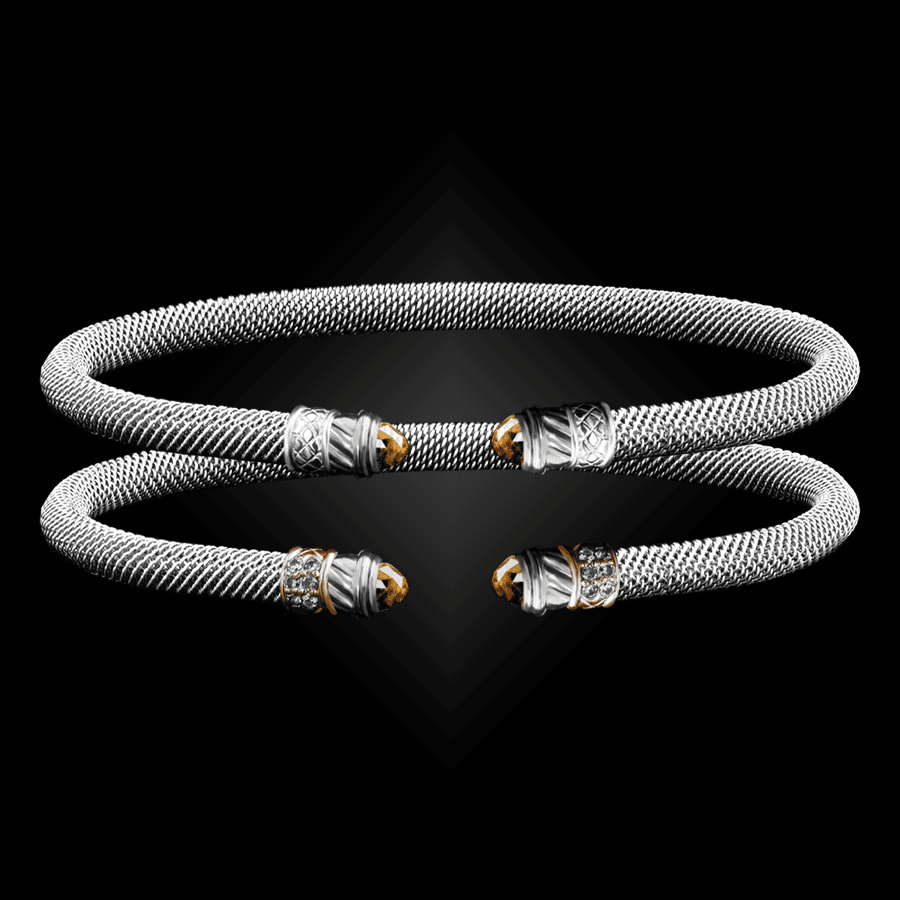 202 Citrine Milanese Mesh Classica Cuff Bracelet Builder