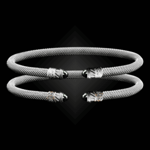 202 Lab Created Emerald Milanese Mesh Classica Cuff Bracelet Builder