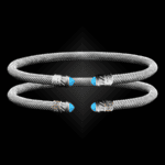 202 Reconstituted Turquoise Milanese Mesh Classica Cuff Bracelet Builder