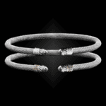 202 White Topaz Milanese Mesh Classica Cuff Bracelet Builder