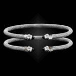 203 Onyx Black Milanese Mesh Natura Cuff Bracelet Builder