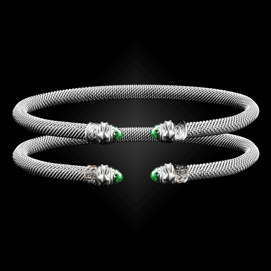 203 Peridot Milanese Mesh Natura Cuff Bracelet Builder