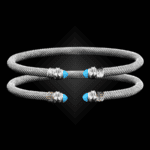203 Reconstituted Turquoise Milanese Mesh Natura Cuff Bracelet Builder