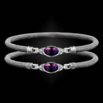 301 Amethyst Milanese Mesh Elegante Bangle Bracelet Builder