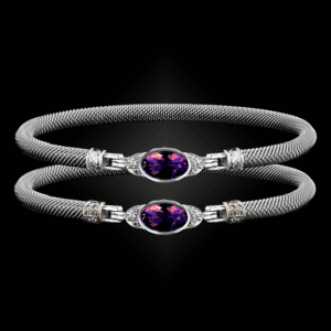 301 Amethyst Milanese Mesh Elegante Bangle Bracelet Builder
