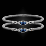 301 Blue Topaz Milanese Mesh Elegante Bangle Bracelet Builder