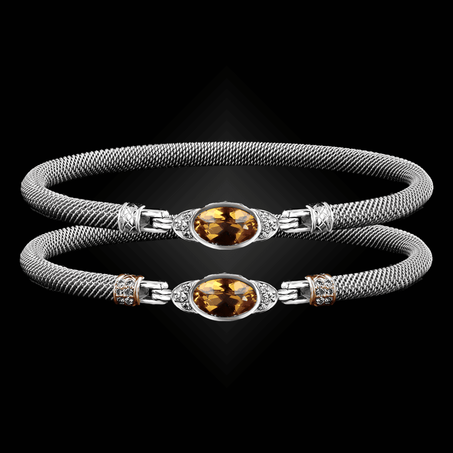 301 Citrine Milanese Mesh Elegante Bangle Bracelet Builder