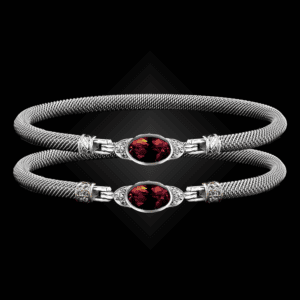 301 Garnet Milanese Mesh Elegante Bangle Bracelet Builder