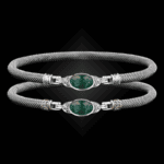 301 Onyx Green Milanese Mesh Elegante Bangle Bracelet Builder