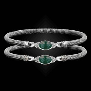301 Onyx Green Milanese Mesh Elegante Bangle Bracelet Builder