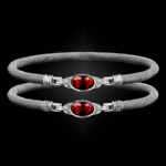 301 Lab Created Ruby Milanese Mesh Elegante Bangle Bracelet Builder