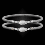 301 Mother of Pearl Milanese Mesh Elegante Bangle Bracelet Builder