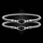 301 Onyx Black Milanese Mesh Elegante Bangle Bracelet Builder
