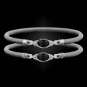301 Onyx Black Milanese Mesh Elegante Bangle Bracelet Builder