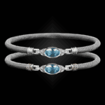 301 Sky Topaz Milanese Mesh Elegante Bangle Bracelet Builder