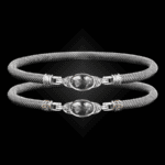301 White Topaz Milanese Mesh Elegante Bangle Bracelet Builder