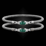 302 Onyx Green Milanese Mesh Classica Bangle Bracelet Builder