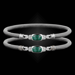 302 Onyx Green Milanese Mesh Classica Bangle Bracelet Builder