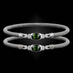 302 Lab Created Emerald Milanese Mesh Classica Bangle Bracelet Builder