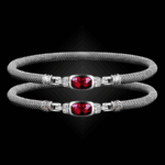 302 Lab Created Ruby Milanese Mesh Classica Bangle Bracelet Builder
